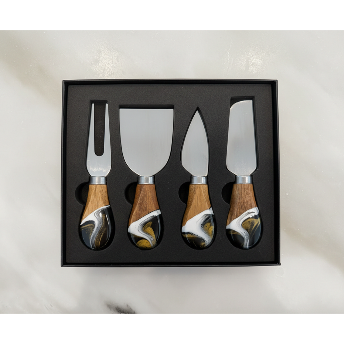 Resin Coated Cheese Knife Set- Set of 4