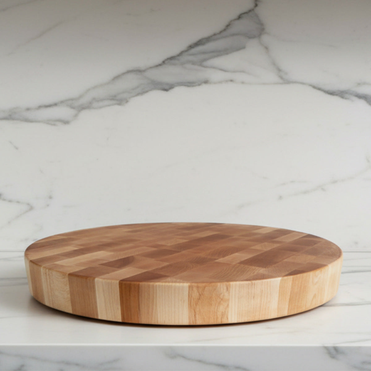 Round End Grain Cutting Board