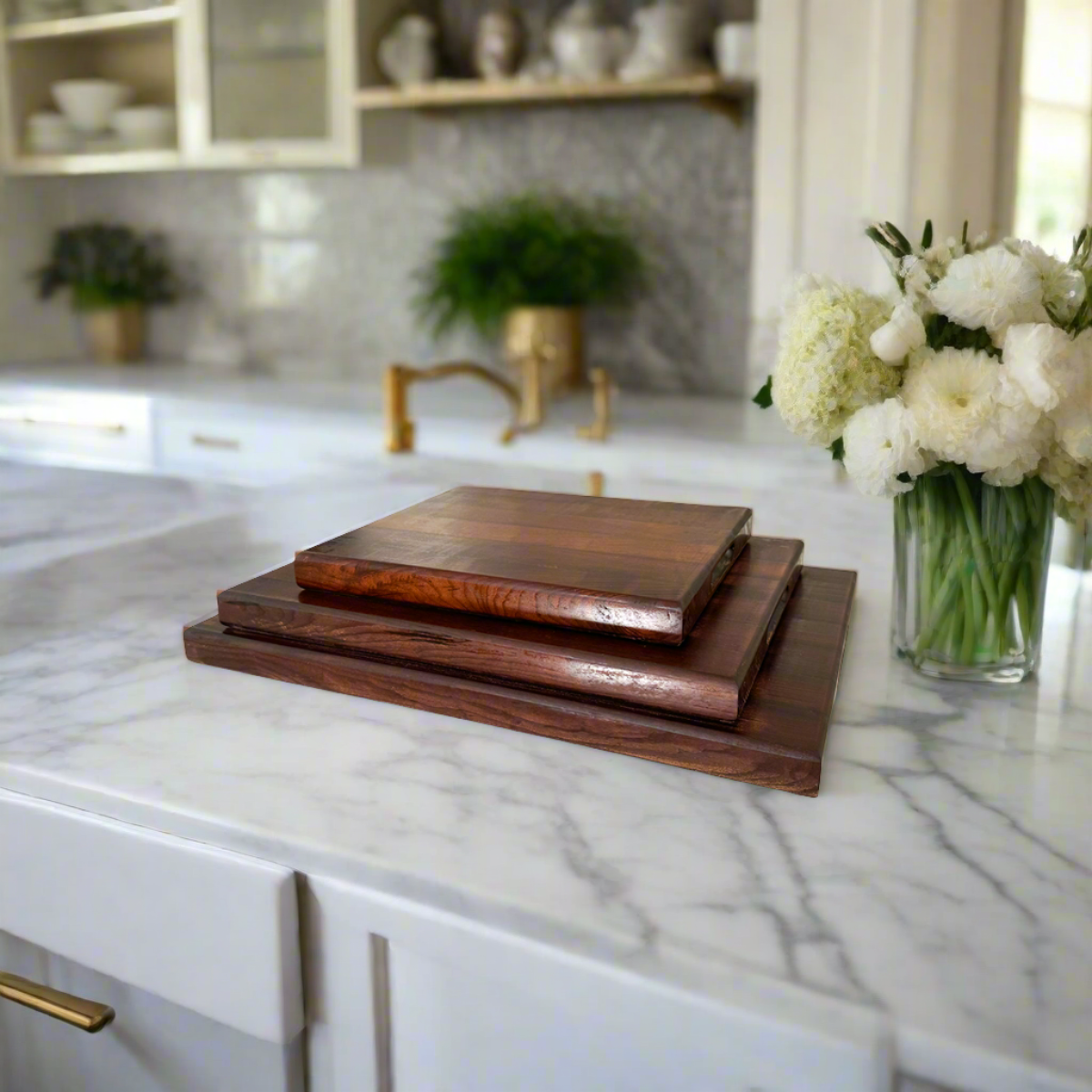 Set Of Three Toasted Maple Edge Grain Cutting Boards