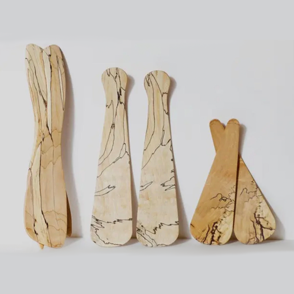 Spalted Maple Salad Servers