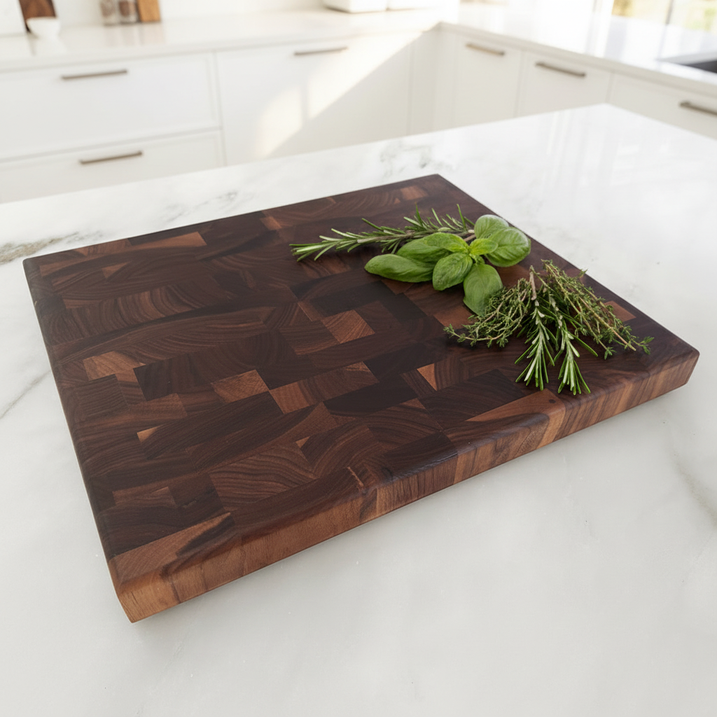 Walnut End Grain Cutting Board "The Beaumont" (2 Sizes)