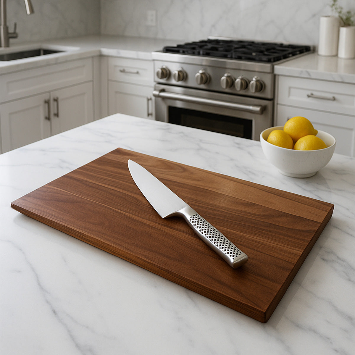 Walnut Edge Grain Cutting Board "The Roxborough Thin"