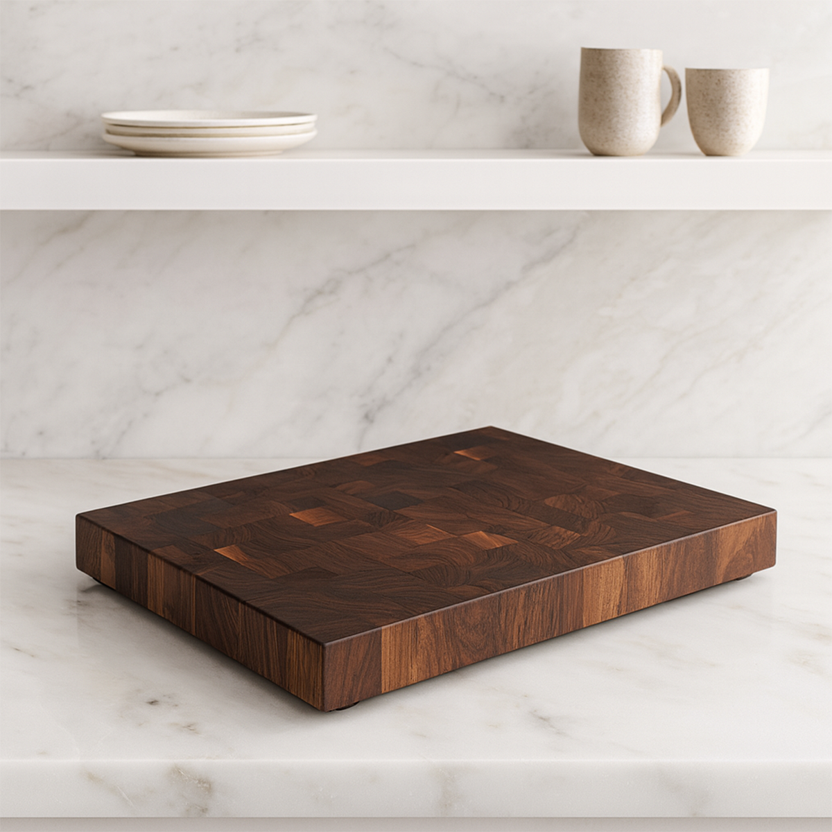 Walnut End Grain Cutting Board "The Beaumont" 12"L
