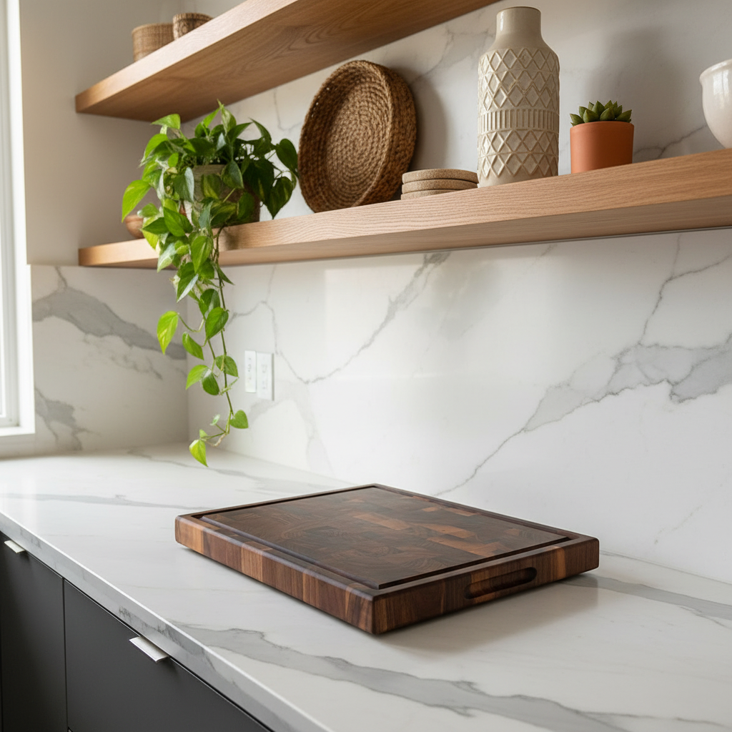 Walnut End Grain Cutting Board "The Beaumont" (2 Sizes)