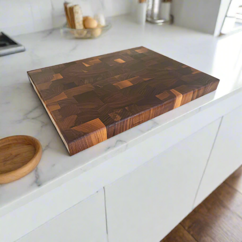 Walnut End Grain Butcher Block "The Beaumont XL"