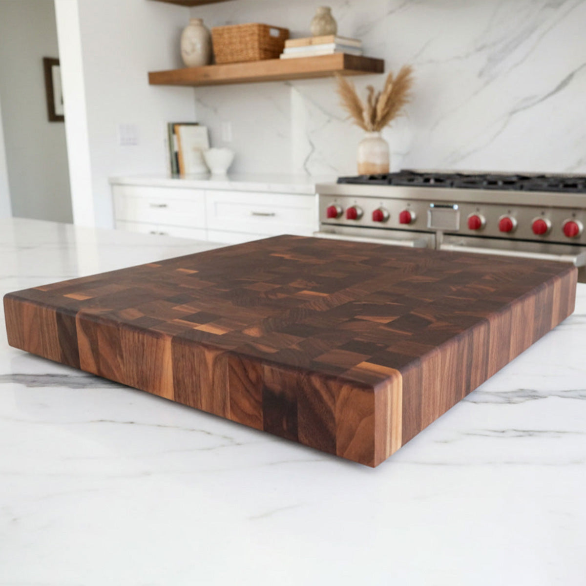 Walnut End Grain Butcher Block "The Beaumont XXL" 20"L x 15"W x 2.25"H