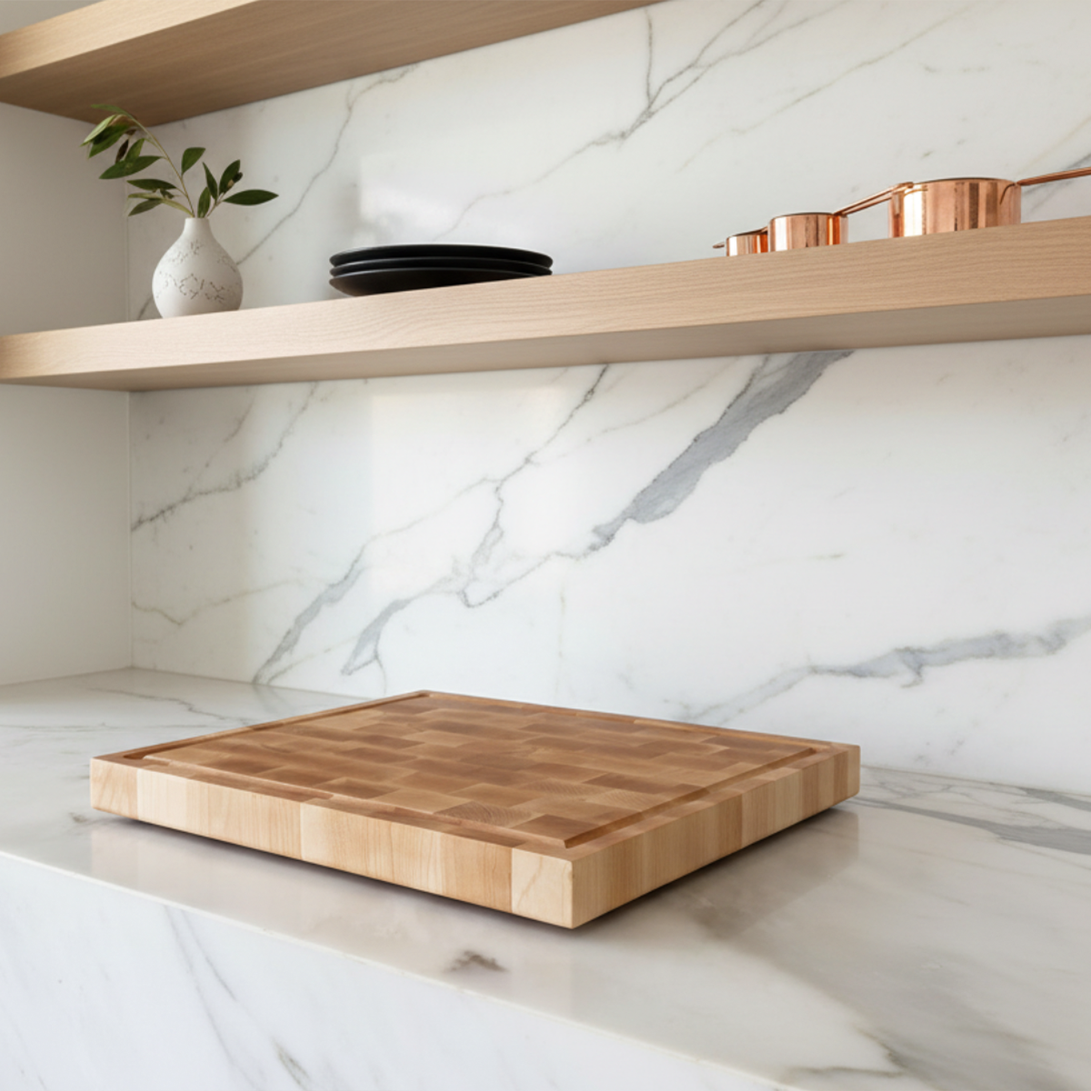 Sugar Maple End Grain Cutting Board "The Belmont"