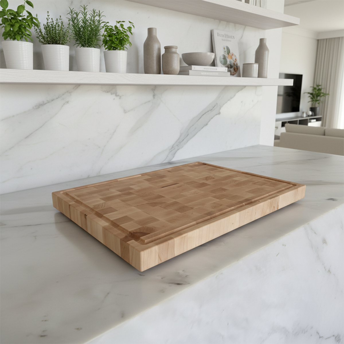 Sugar Maple End Grain Cutting Board "The Belmont XL"