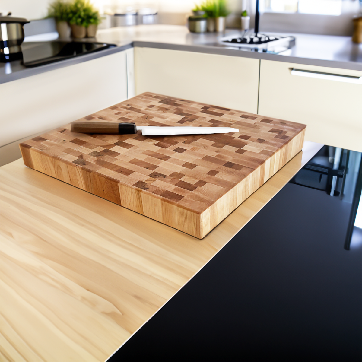 Maple End Grain Chaos Cutting Board
