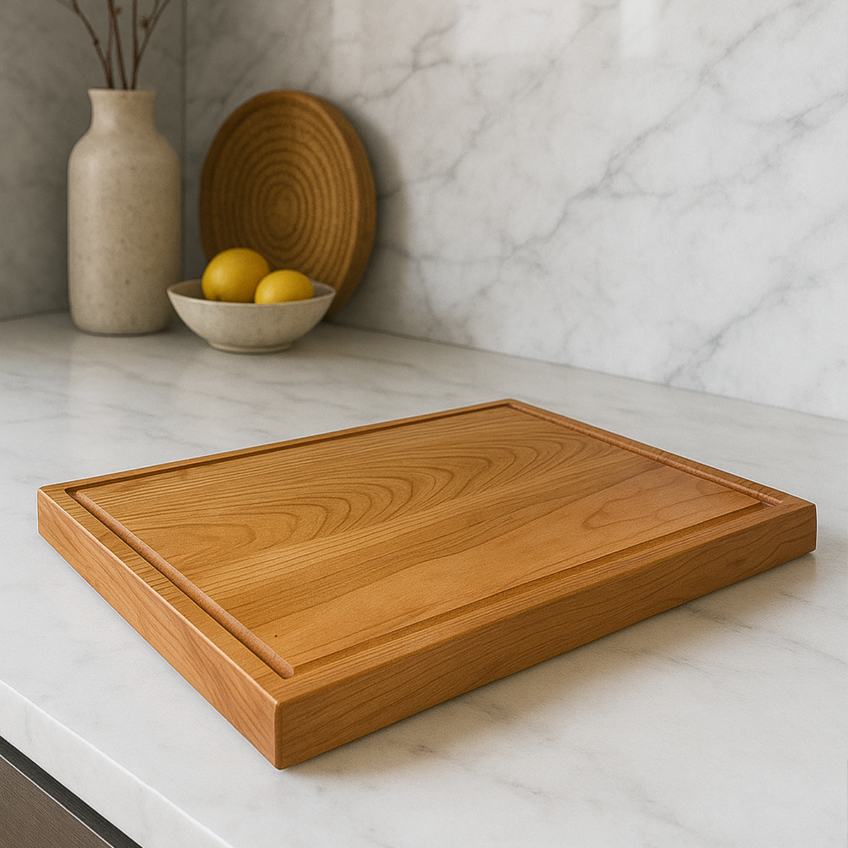 Cherry Edge Grain Cutting Board "The Danforth XL"