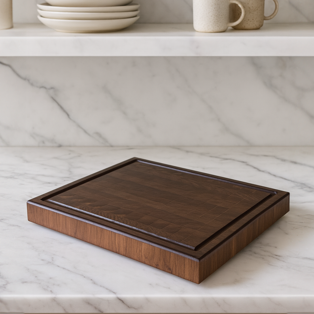 Walnut End Grain Cutting Board "The Hawthorne"