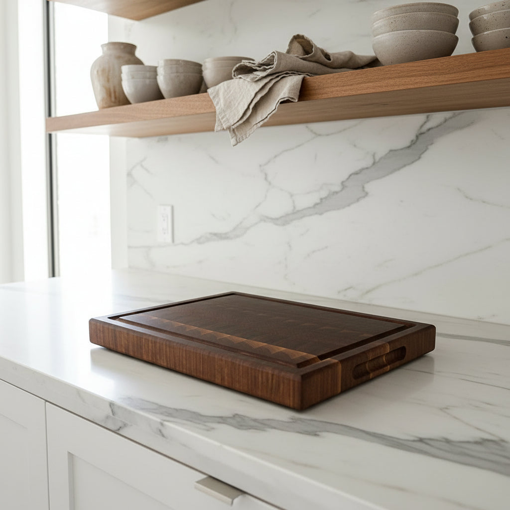 Walnut End Grain Cutting Board "The Hawthorne" (2 Sizes)