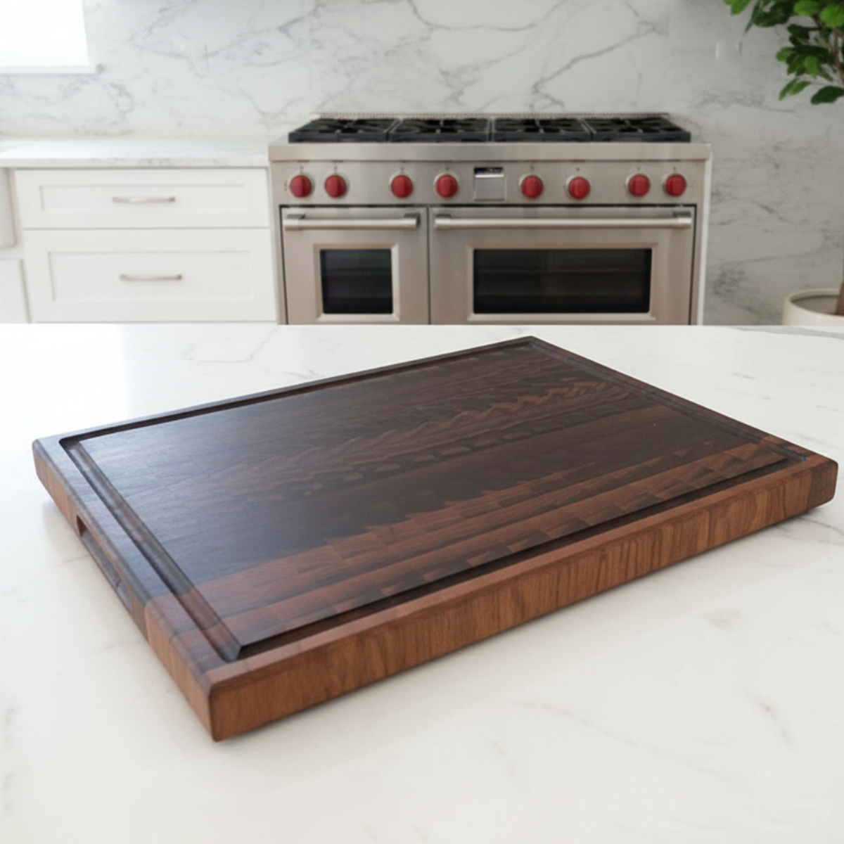 Walnut End Grain Cutting Board "The Hawthorne XL"