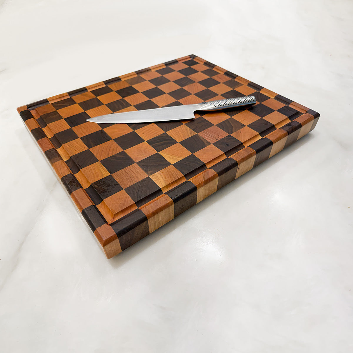 Walnut + Cherry End Grain Cutting Board "The Highland"