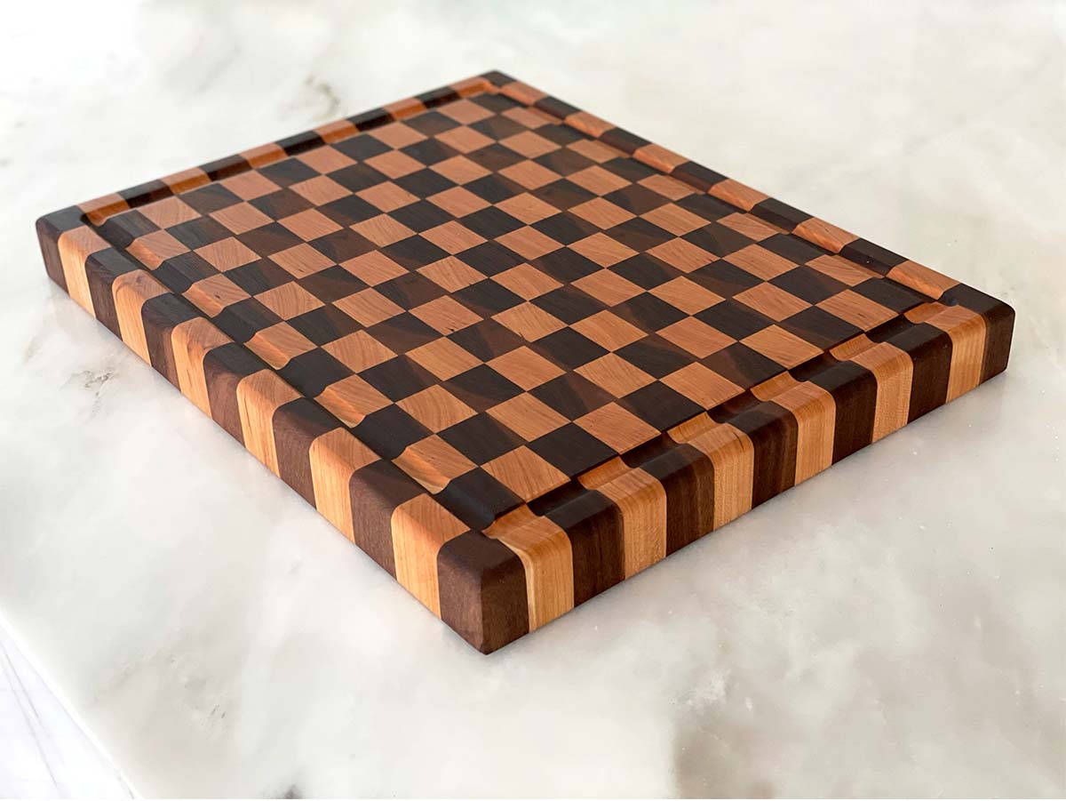 Walnut + Cherry End Grain Cutting Board "The Highland"