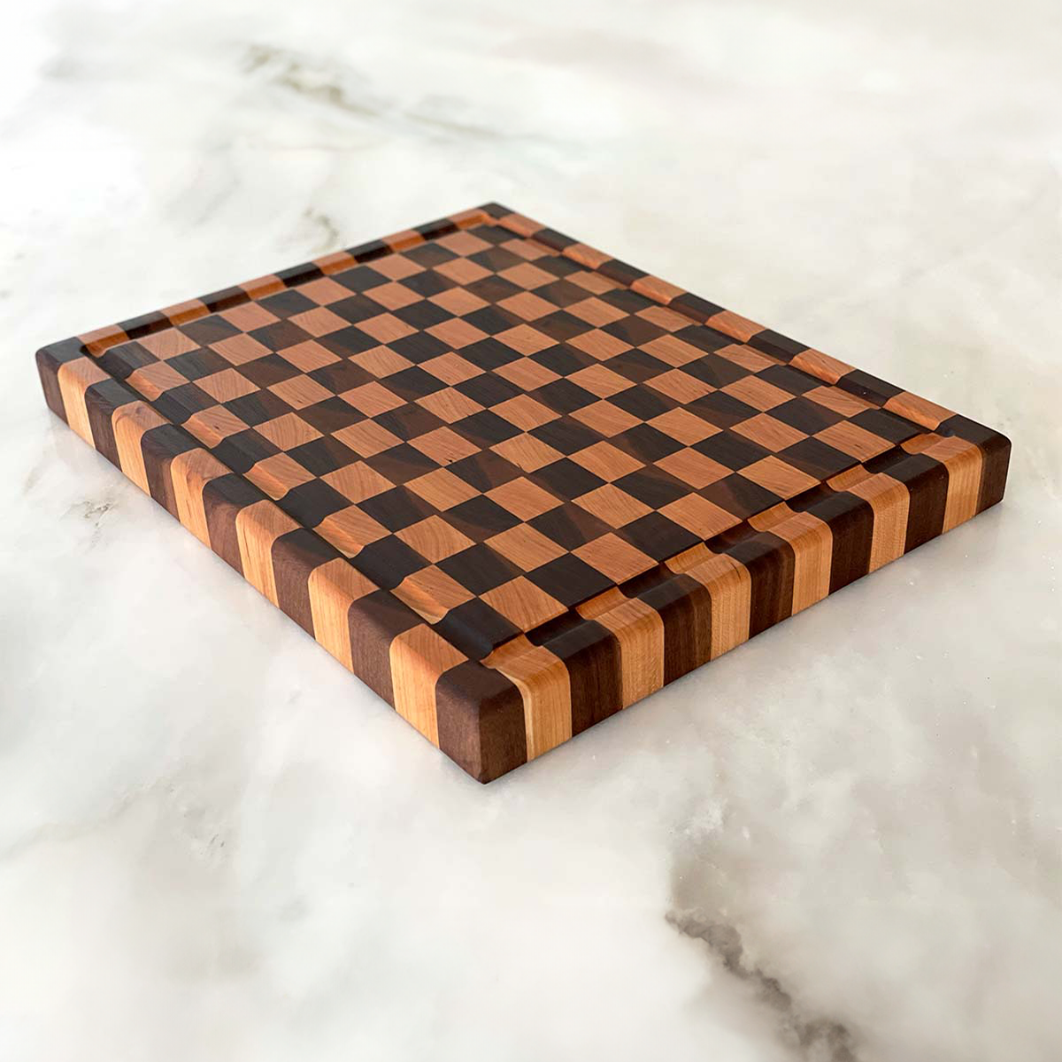 Walnut + Cherry End Grain Cutting Board "The Highland"