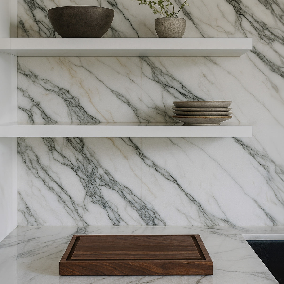 Walnut Edge Grain Butcher Block Cutting Board "The Roxborough XL"