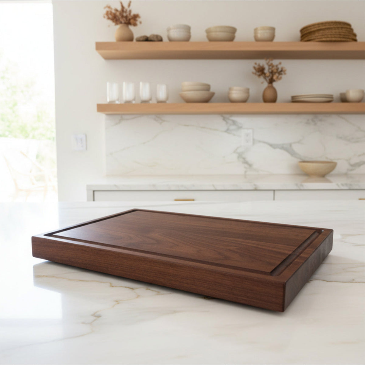 Walnut Edge Grain Cutting Board "The Roxborough"