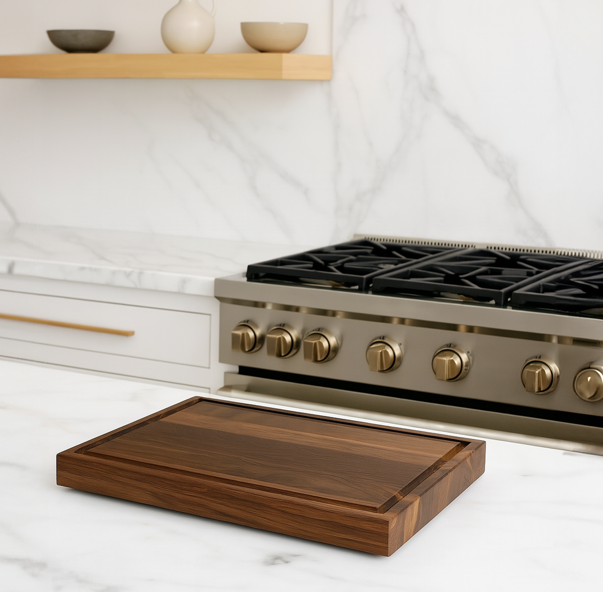 Walnut Edge Grain Cutting Board "The Roxborough"