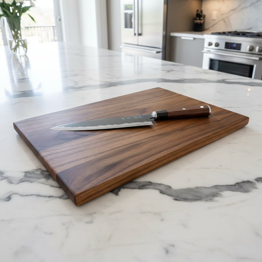 Walnut Edge Grain Cutting Board "The Roxborough Thin"
