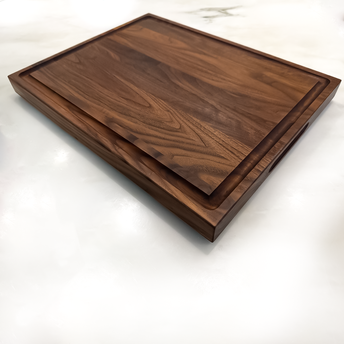 Walnut Edge Grain Butcher Block Cutting Board "The Roxborough XL"
