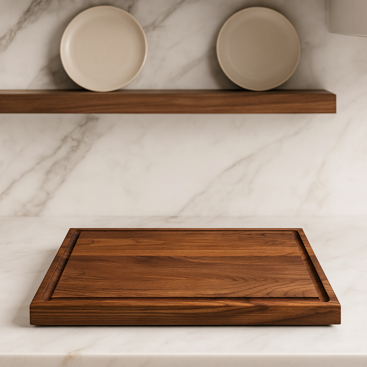Walnut Edge Grain Butcher Block Cutting Board - "The Roxborough XL"