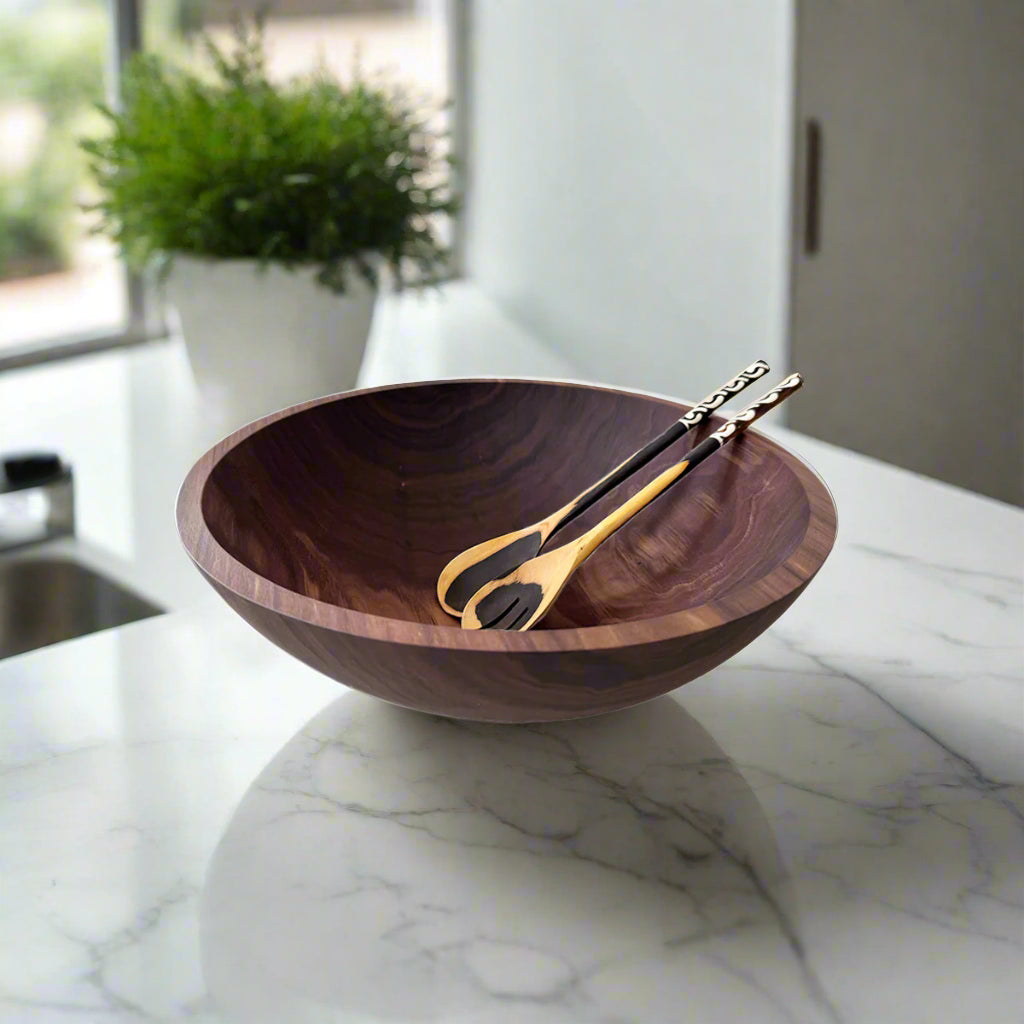 15" Walnut Salad Bowl