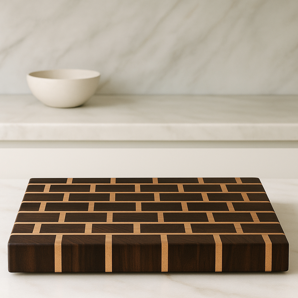 Walnut + Maple Brick Cutting Board "The Ossington"