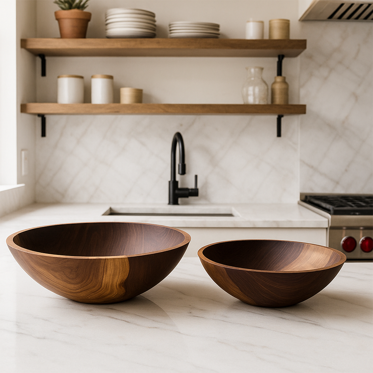 17" Walnut Salad Bowl
