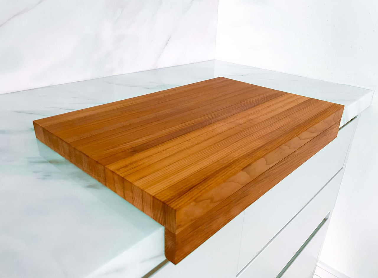 Toasted Maple Over The Counter Edge Grain Cutting Board "The Ferndale"