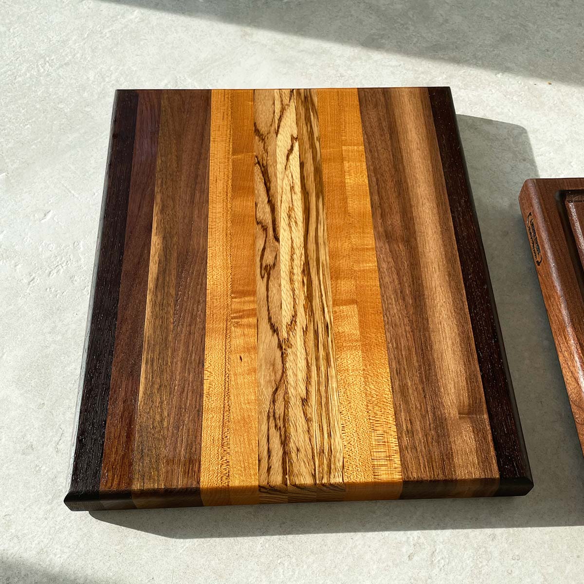 Set Of Three Walnut + Maple Edge Grain Cutting Boards "The Delisle"
