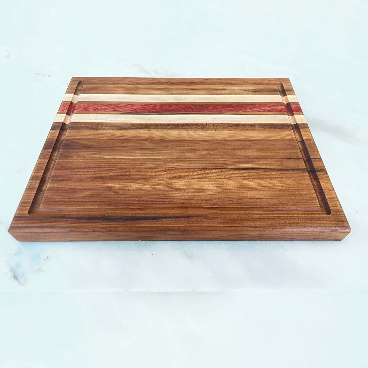 Maple + Bloodwood Edge Grain Cutting Board "The Summerhill"