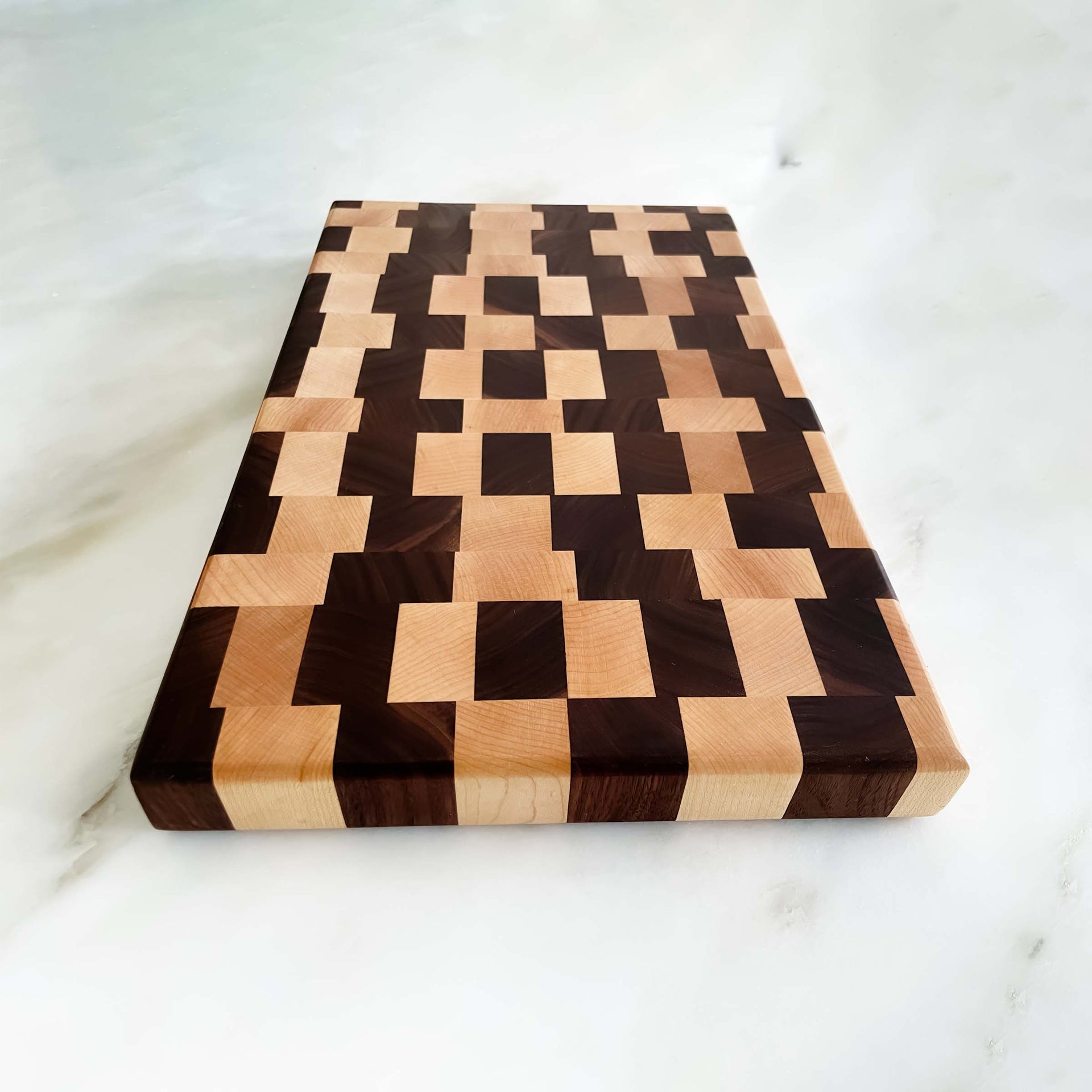 Walnut & Sugar Maple Checkered End Grain Cutting Boards