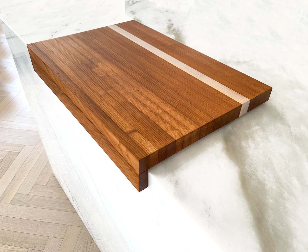 Toasted Maple Over The Counter Edge Grain Cutting Board &quot;The Alvin&quot;